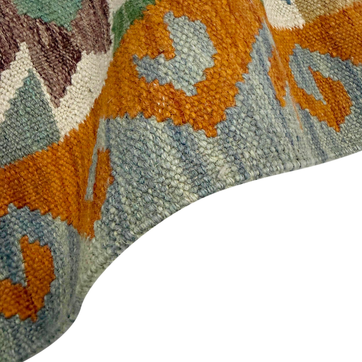 Hand Woven Wool Kelim 2' 7" x 4' 1" ft / 78 x 125 cm - No. R38977