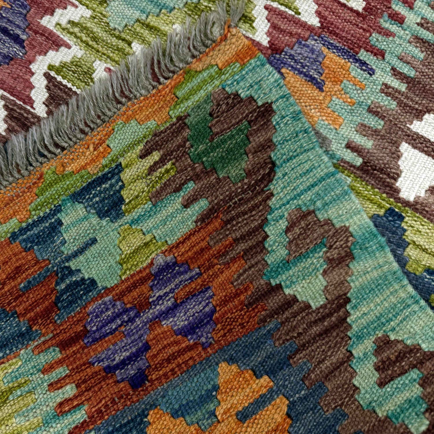 Handmade Vegetable Kilim 3' 5" x 4' 11" ft / 103 x 150 cm - No. R38979