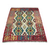 Multi Color ful Flat-Weave Wool Kilim 3' 5" x 4' 8" ft / 103 x 143 cm - No. R38981