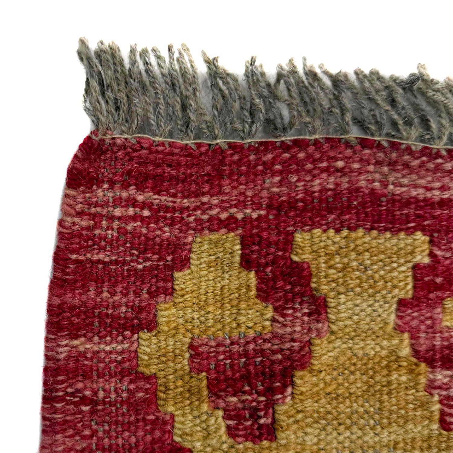 Multi Color ful Flat-Weave Wool Kilim 3' 5" x 4' 8" ft / 103 x 143 cm - No. R38981