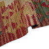 Multi Color ful Flat-Weave Wool Kilim 3' 5" x 4' 8" ft / 103 x 143 cm - No. R38981
