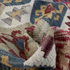 Multi Color ful Flat-Weave Wool Kilim 3' 5" x 4' 8" ft / 103 x 143 cm - No. R38981