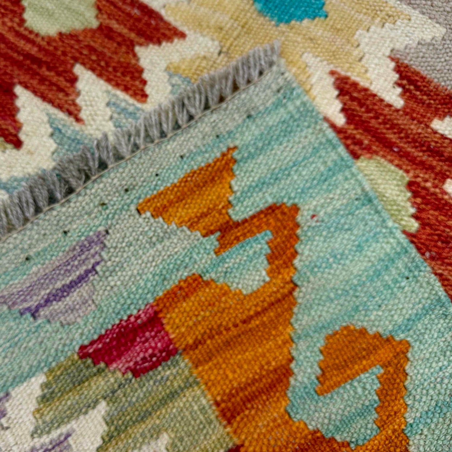 Hand Knotted Flatweave Kilim 2' 7" x 4' 1" ft / 78 x 124 cm - No. R38989