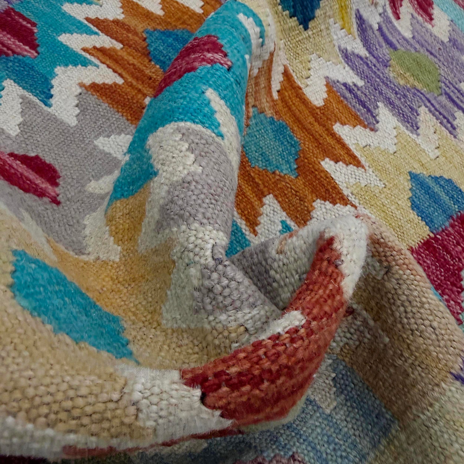 Hand Knotted Flatweave Kilim 2' 7" x 4' 1" ft / 78 x 124 cm - No. R38989