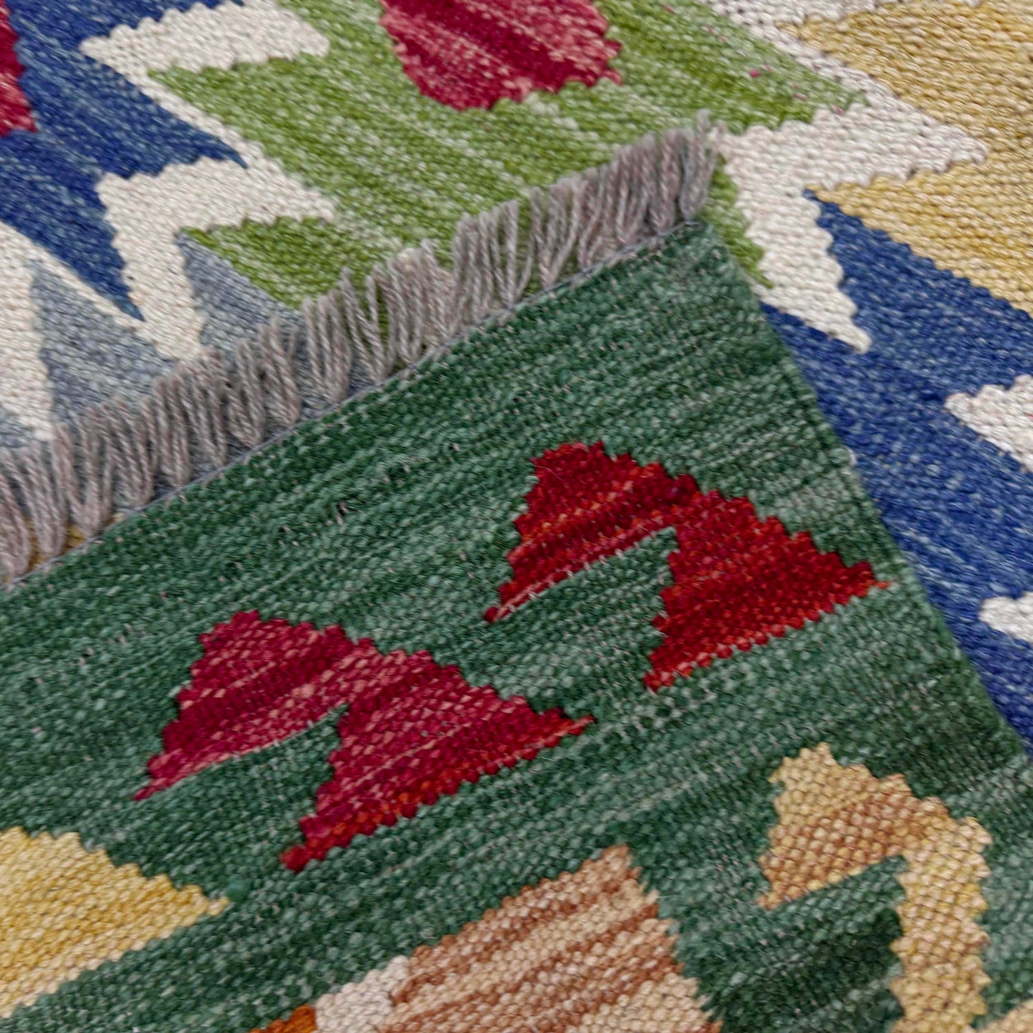 Hand Made Afghan Kilim 2' 6" x 4' 1" ft / 76 x 124 cm - No. R38991