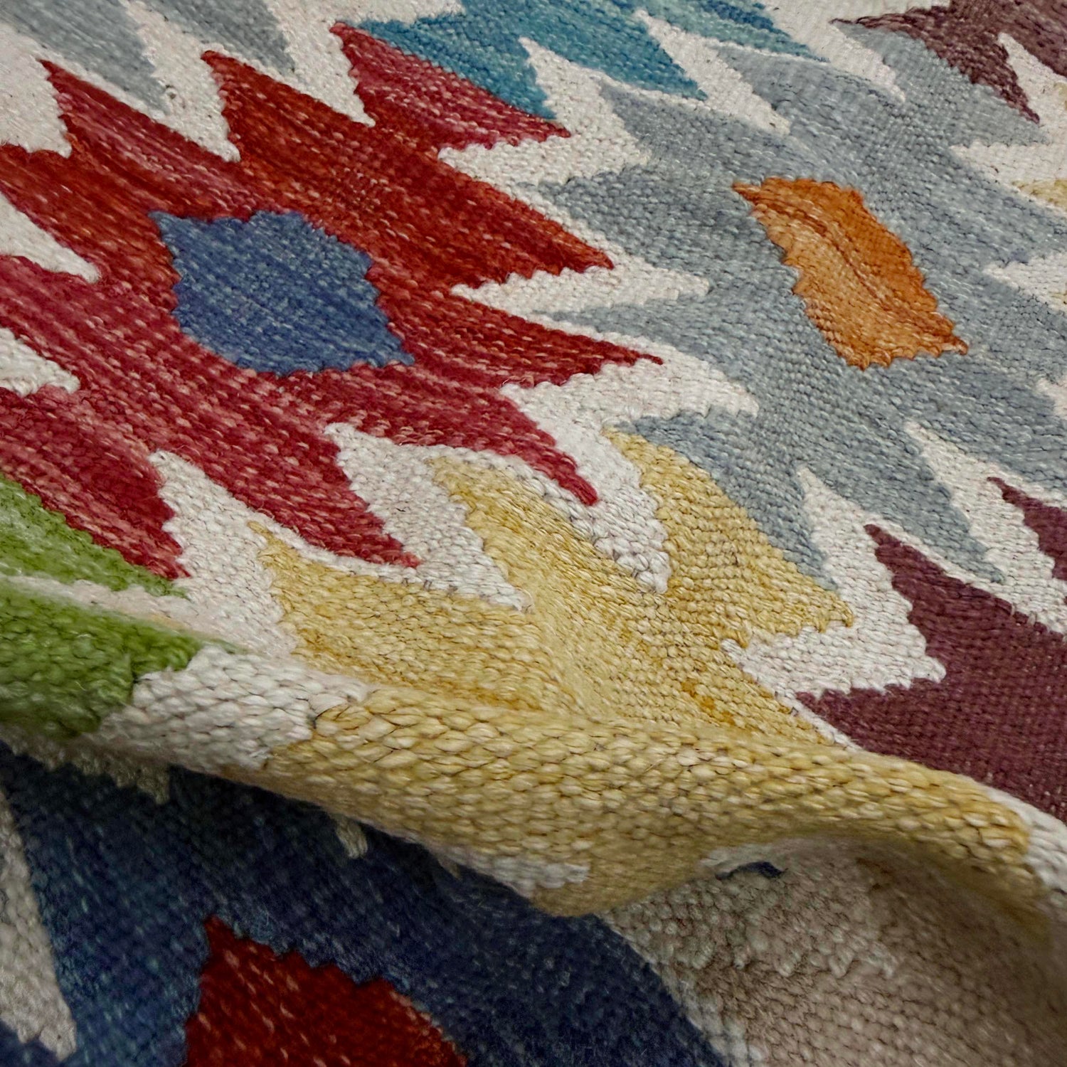 Hand Made Afghan Kilim 2' 6" x 4' 1" ft / 76 x 124 cm - No. R38991
