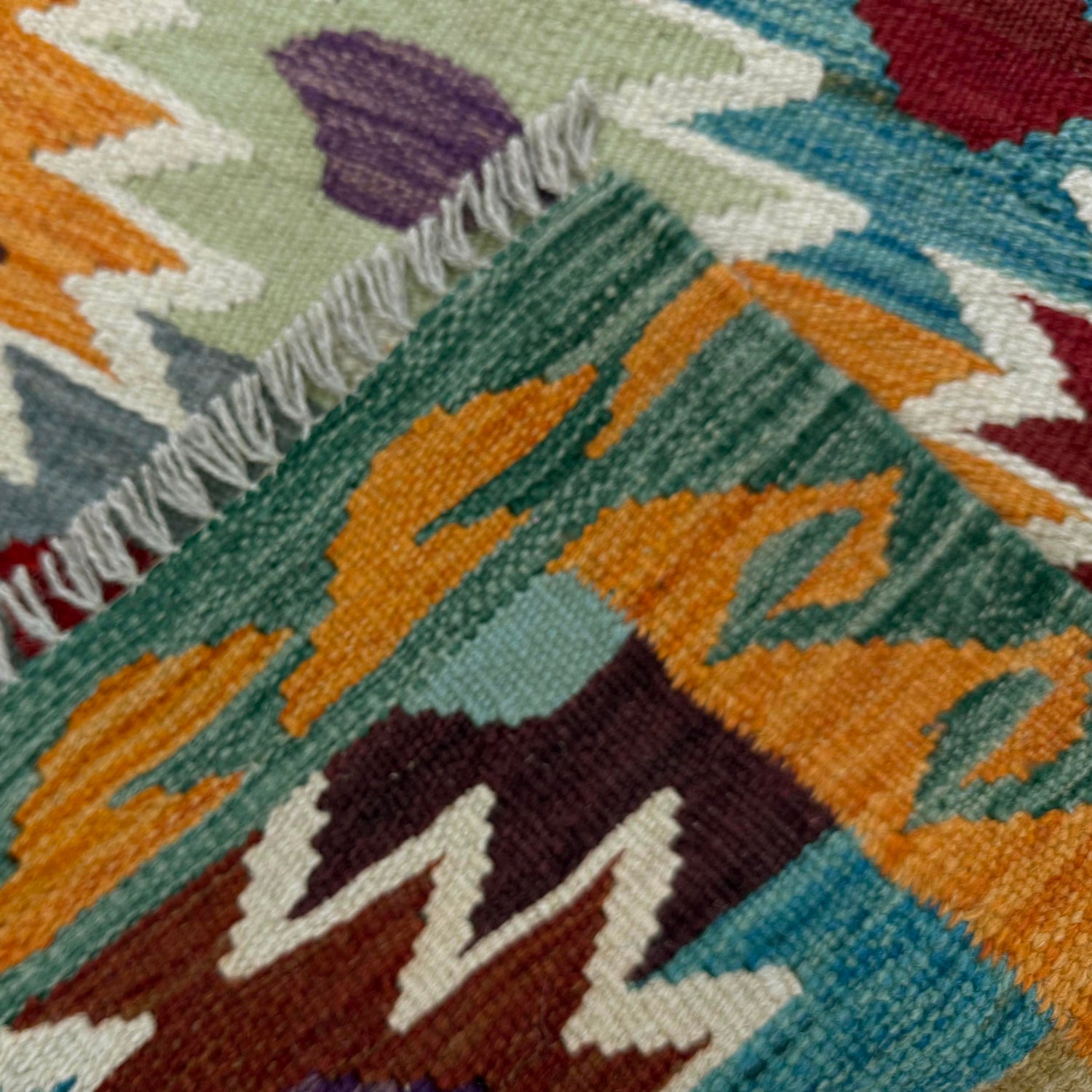 Handmade Afghan Vegetable Kilim 2' 7" x 3' 11" ft / 80 x 120 cm - No. R38992