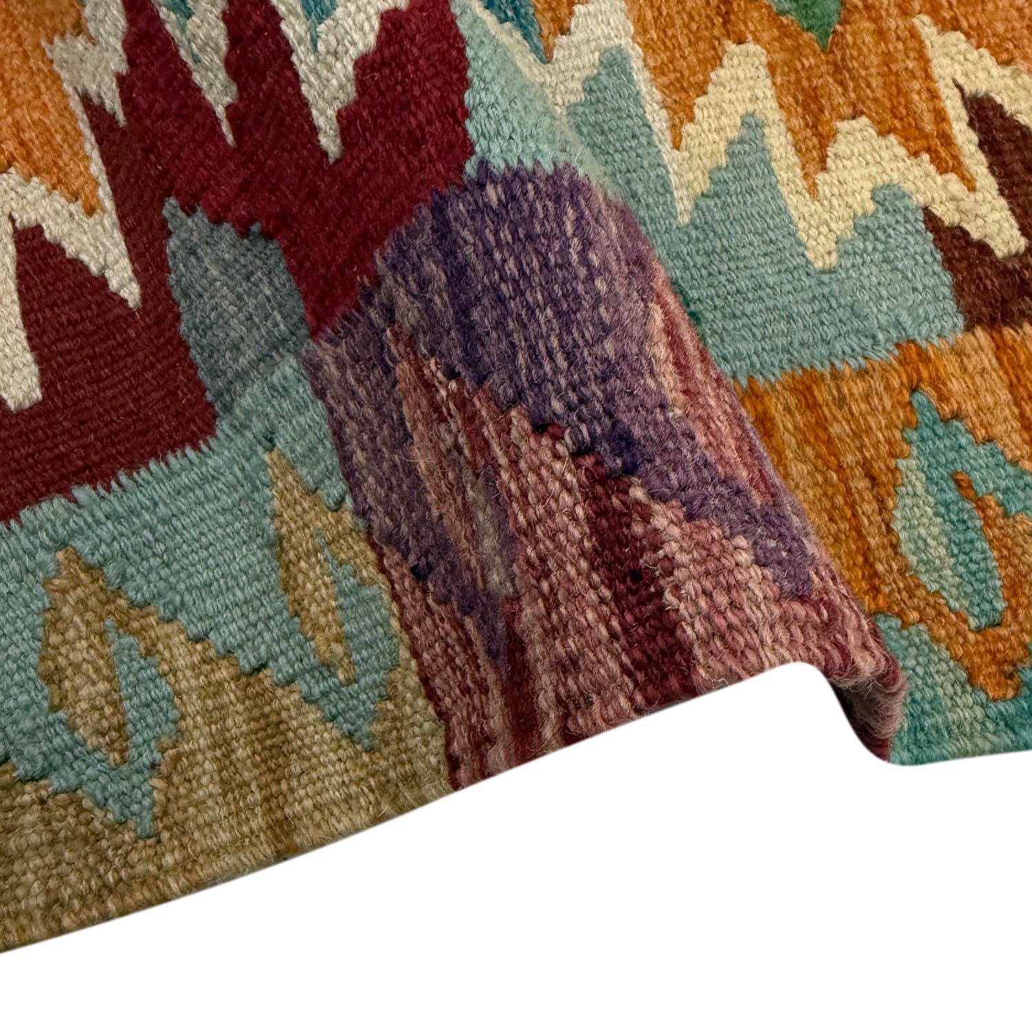 Handmade Afghan Vegetable Kilim 2' 7" x 3' 11" ft / 80 x 120 cm - No. R38992