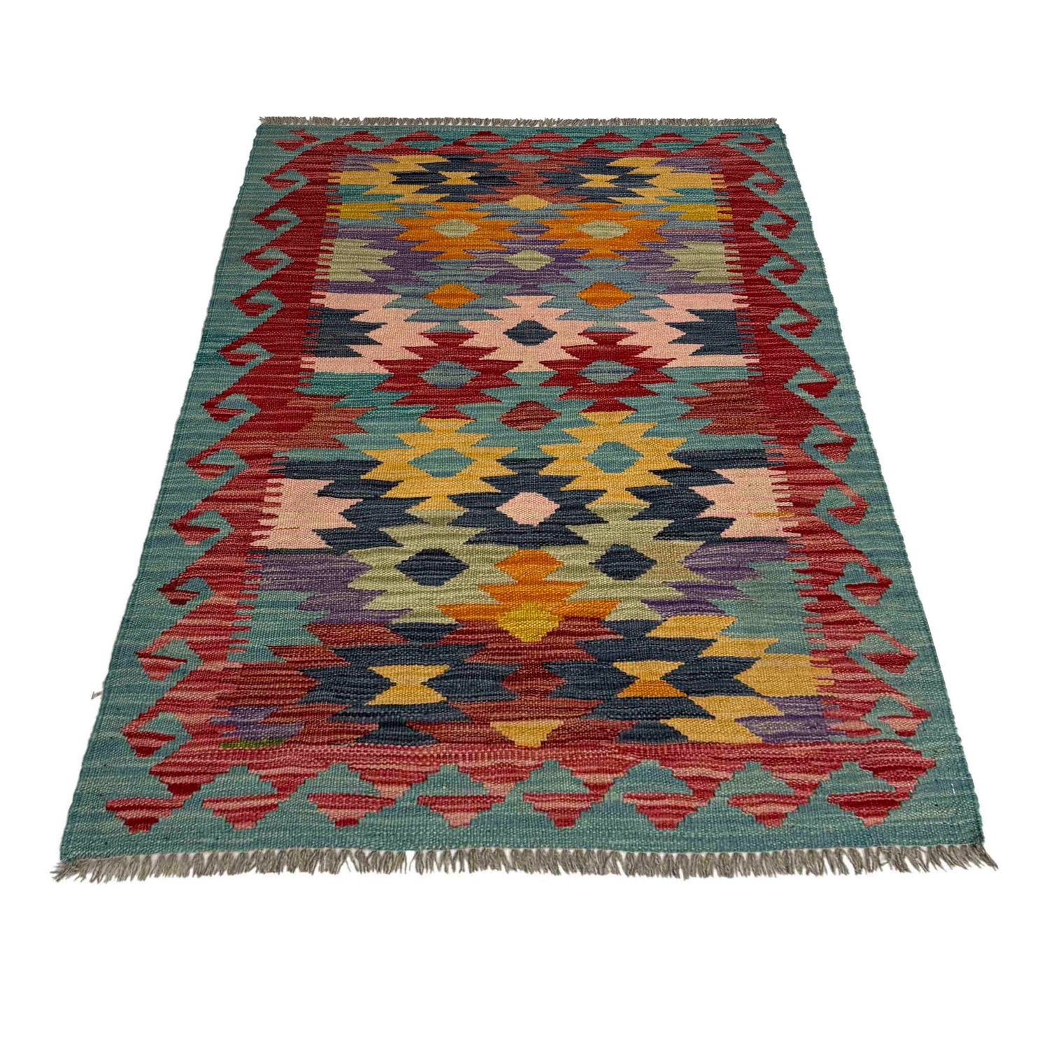 Hand Made Afghan Kilim 2' 7" x 4' 0" ft / 80 x 122 cm - No. R38994