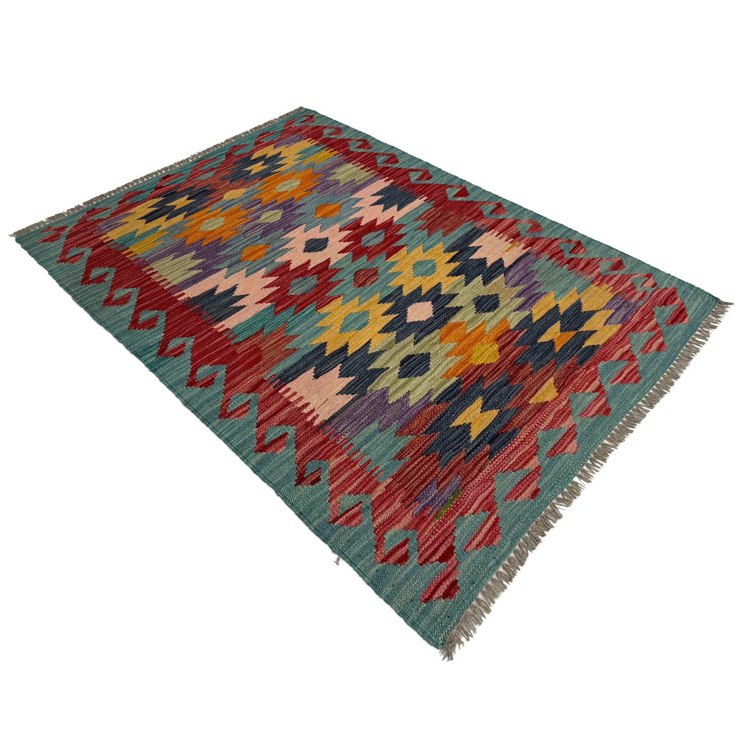 Hand Made Afghan Kilim 2' 7" x 4' 0" ft / 80 x 122 cm - No. R38994