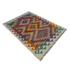Multi Color ful Flat-Weave Wool Kilim 2' 7" x 3' 10" ft / 80 x 118 cm - No. R38995