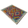 Multi Color ful Flat-Weave Wool Kilim 2' 7" x 3' 10" ft / 80 x 118 cm - No. R38995
