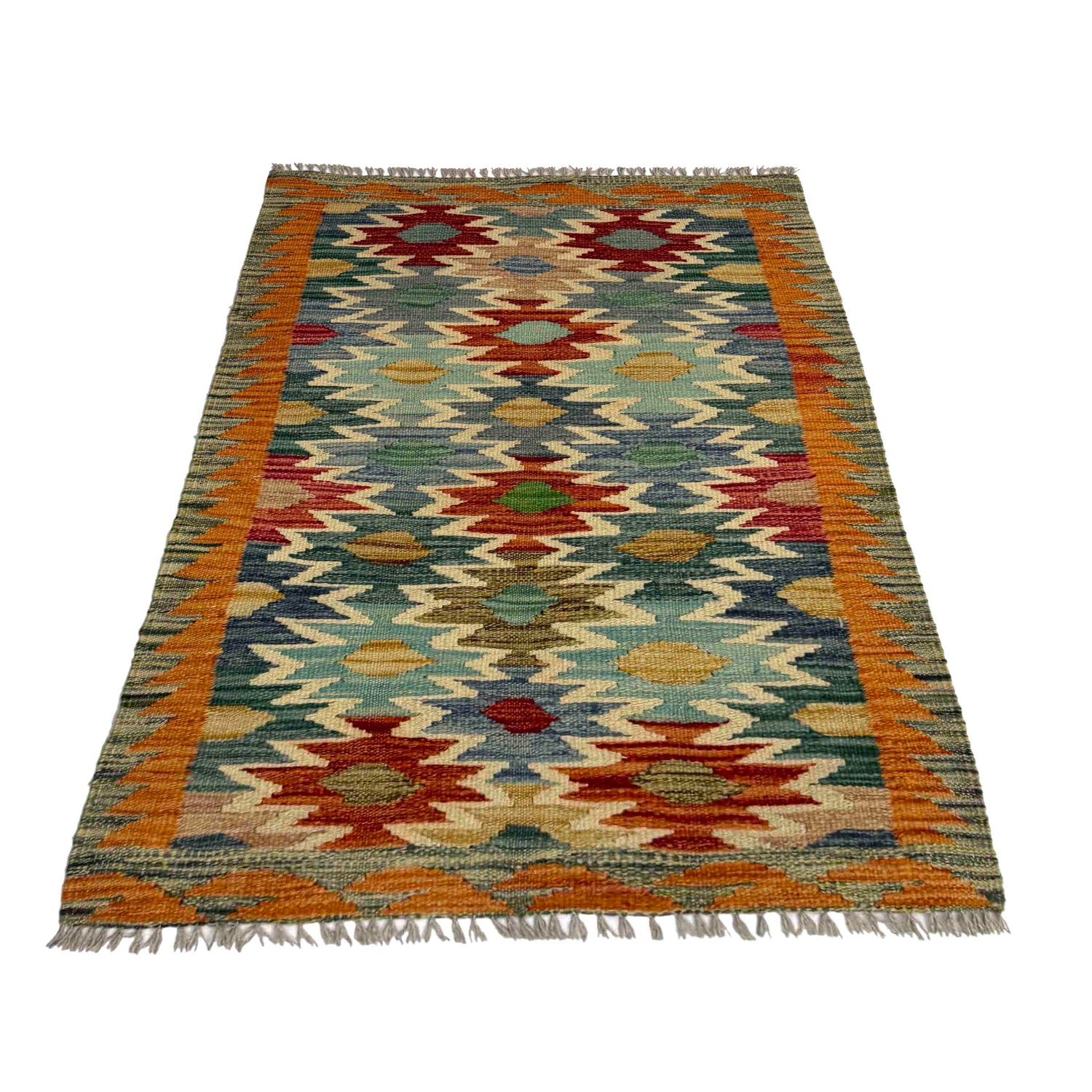 Handmade Vegetable Kilim 2' 7" x 3' 10" ft / 80 x 118 cm - No. R38996