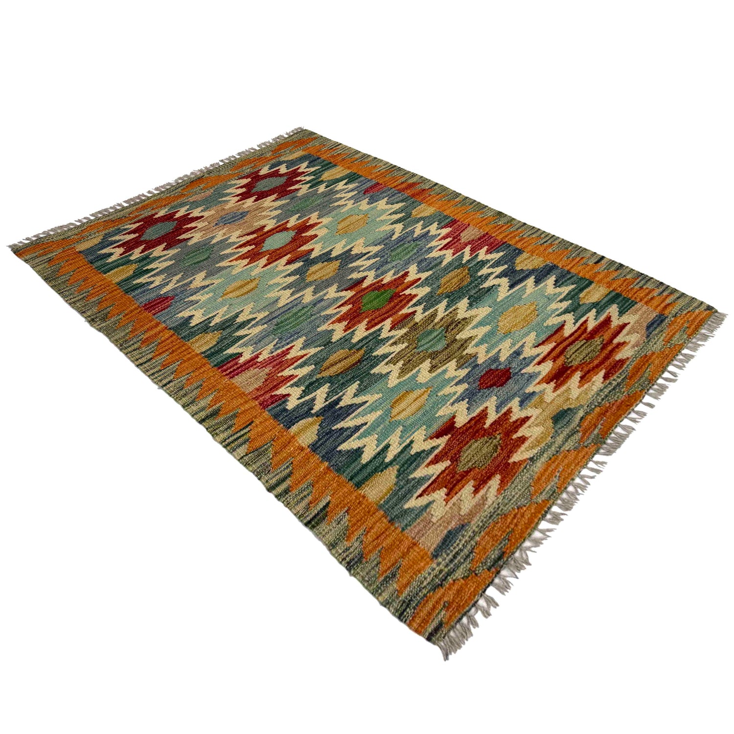 Handmade Vegetable Kilim 2' 7" x 3' 10" ft / 80 x 118 cm - No. R38996