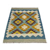 Multi Color ful Flat-Weave Wool Kilim 2' 10" x 3' 11" ft / 86 x 120 cm - No. R38997