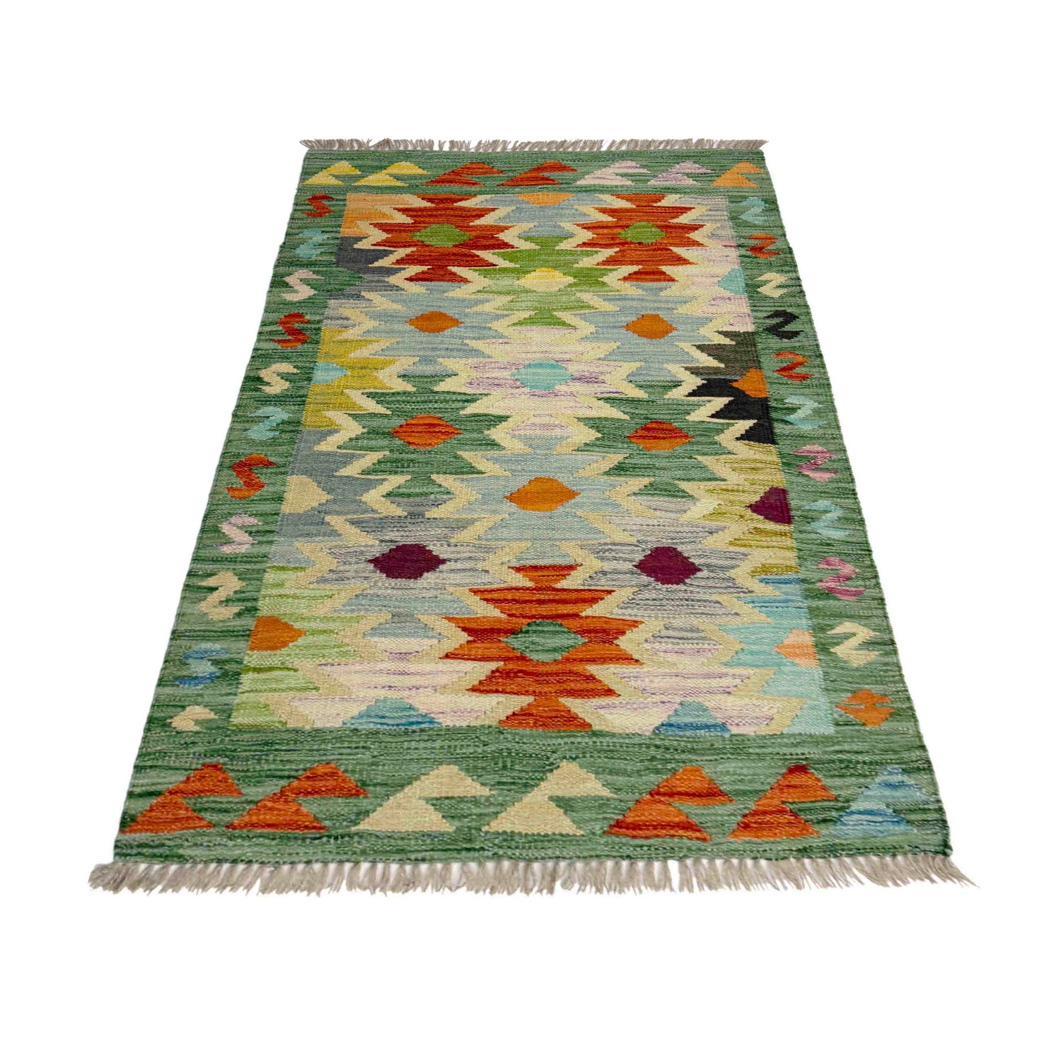 Handmade Vegetable Kilim 2' 7" x 4' 0" ft / 78 x 123 cm - No. R38998