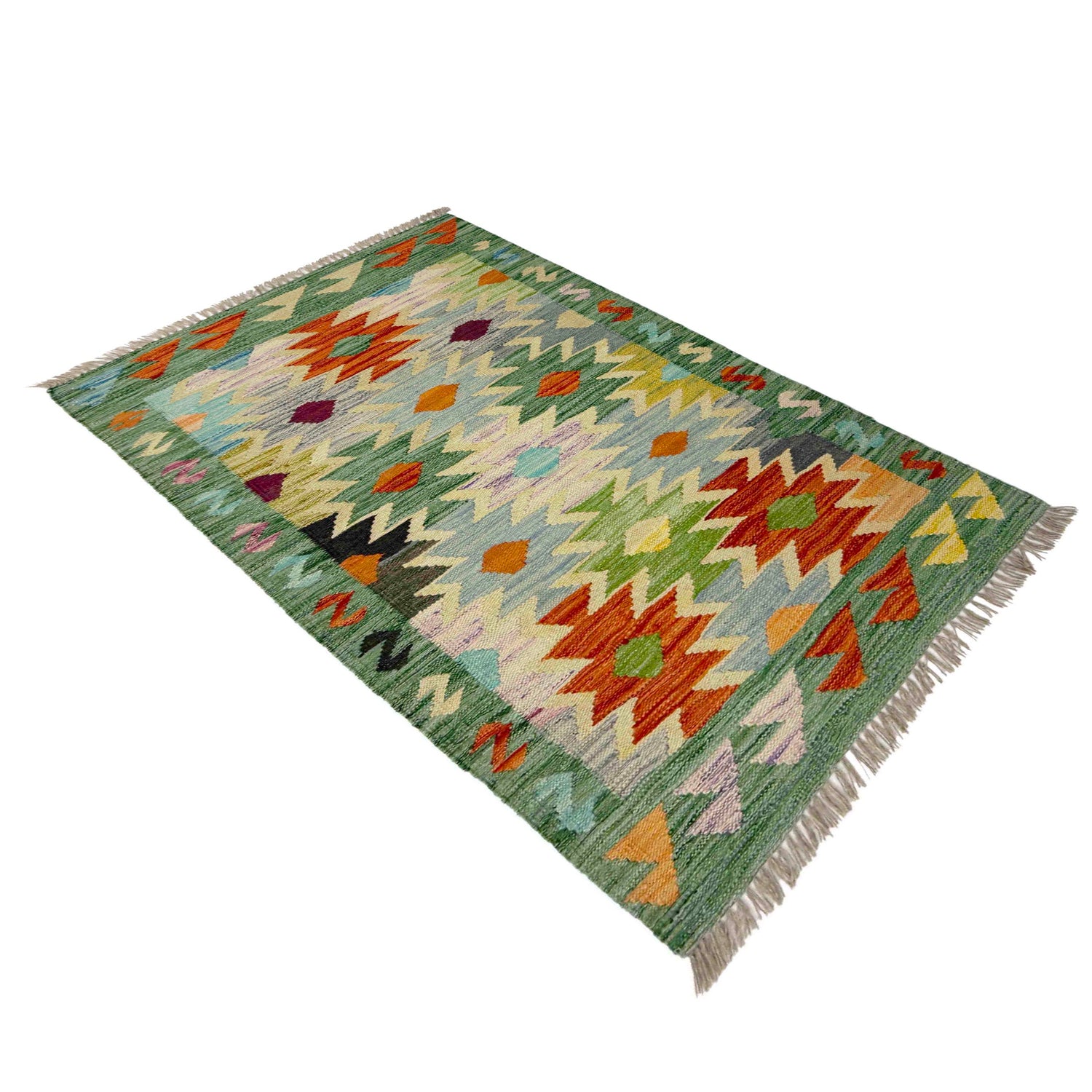 Handmade Vegetable Kilim 2' 7" x 4' 0" ft / 78 x 123 cm - No. R38998