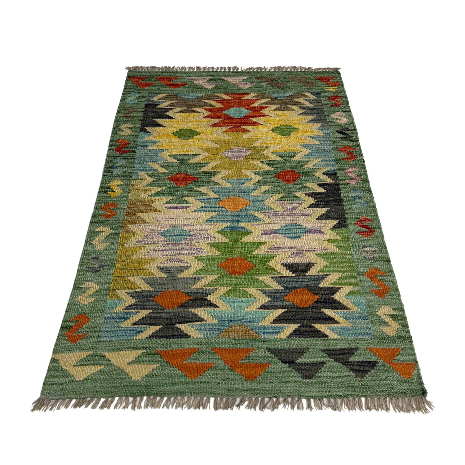 Handmade Vegetable Kelim 2' 7" x 4' 1" ft / 78 x 125 cm - No. R38999