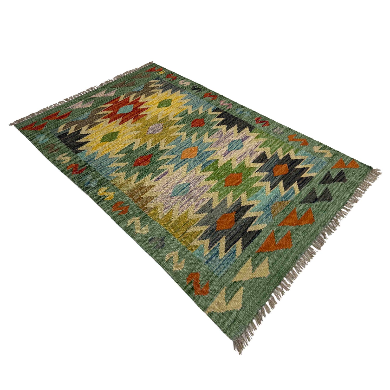 Handmade Vegetable Kelim 2' 7" x 4' 1" ft / 78 x 125 cm - No. R38999
