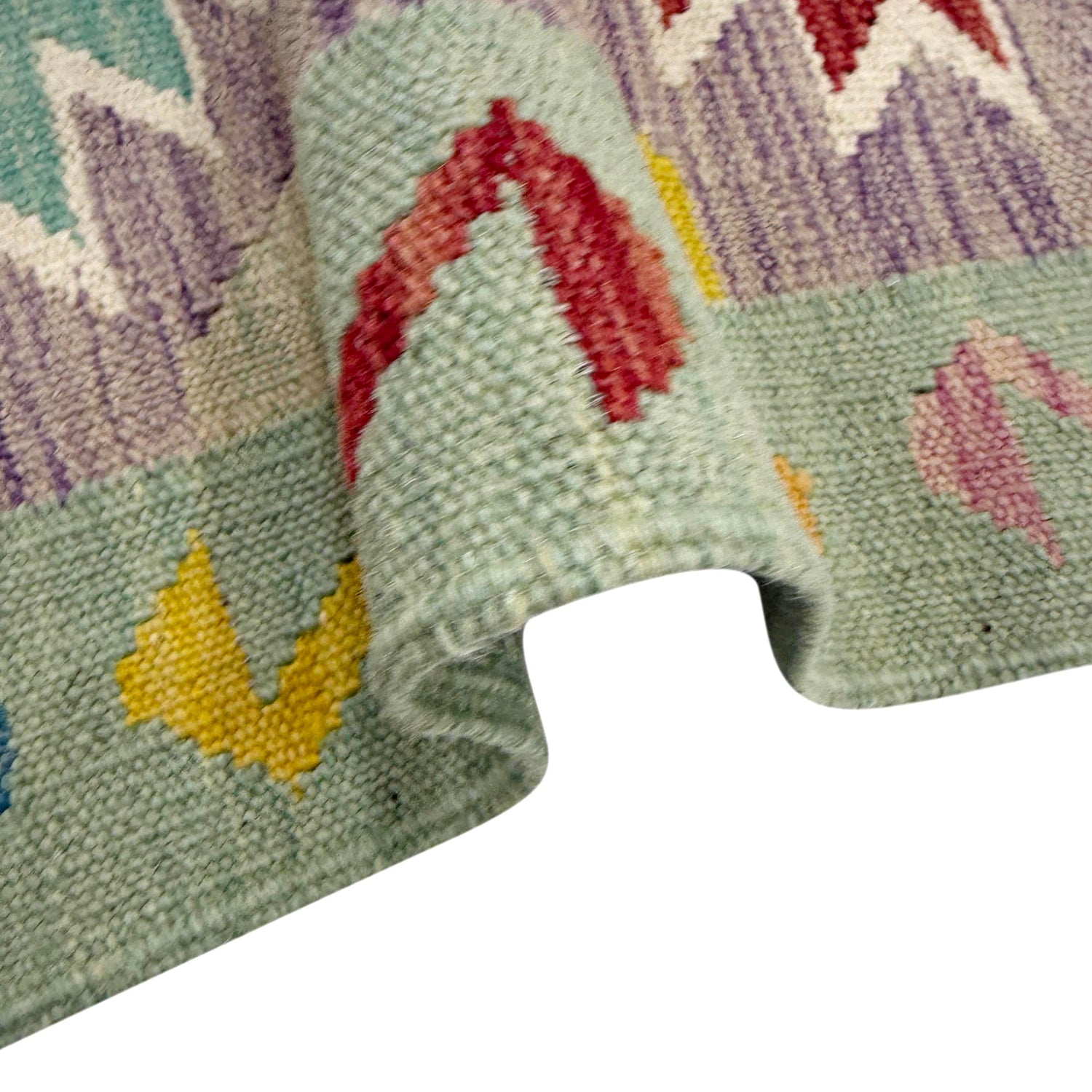 Hand Knotted Afghan Style Kilim 2' 7" x 4' 0" ft / 79 x 123 cm - No. R39001