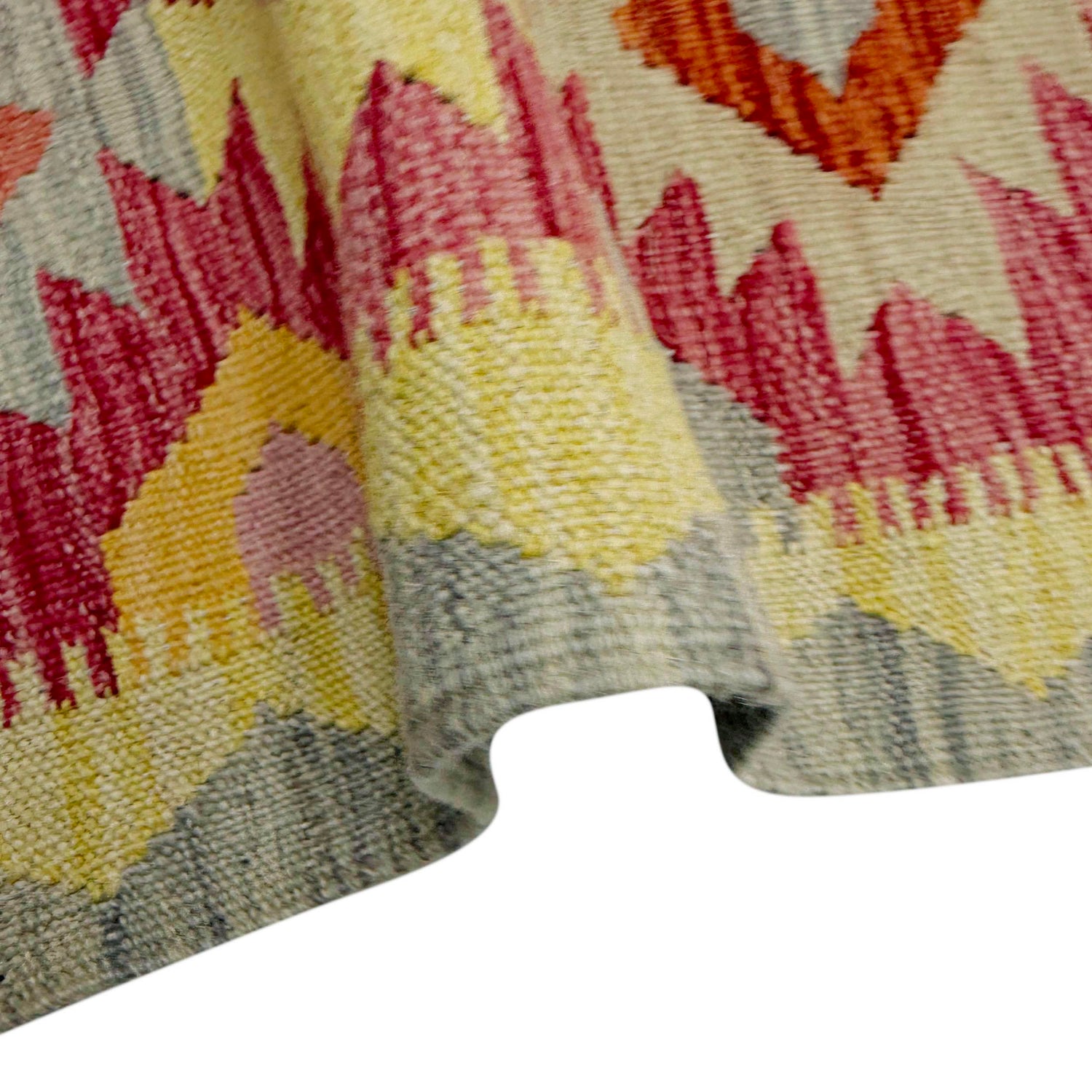 Hand Woven Wool Kelim 2' 5" x 4' 0" ft / 74 x 122 cm - No. R39002