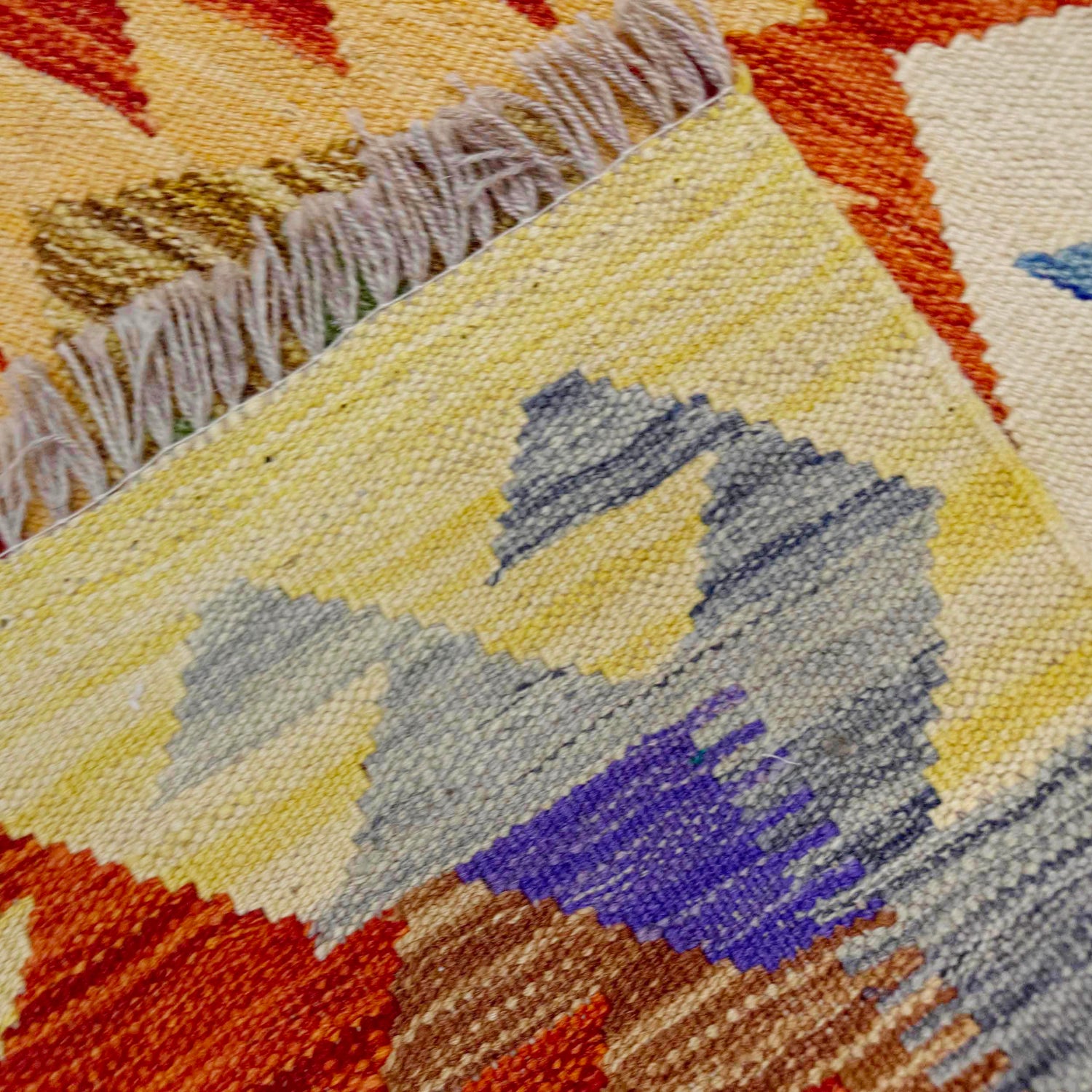 Handmade Turkish Design Wool Kilim 2' 8" x 4' 2" ft / 82 x 126 cm - No. R39003