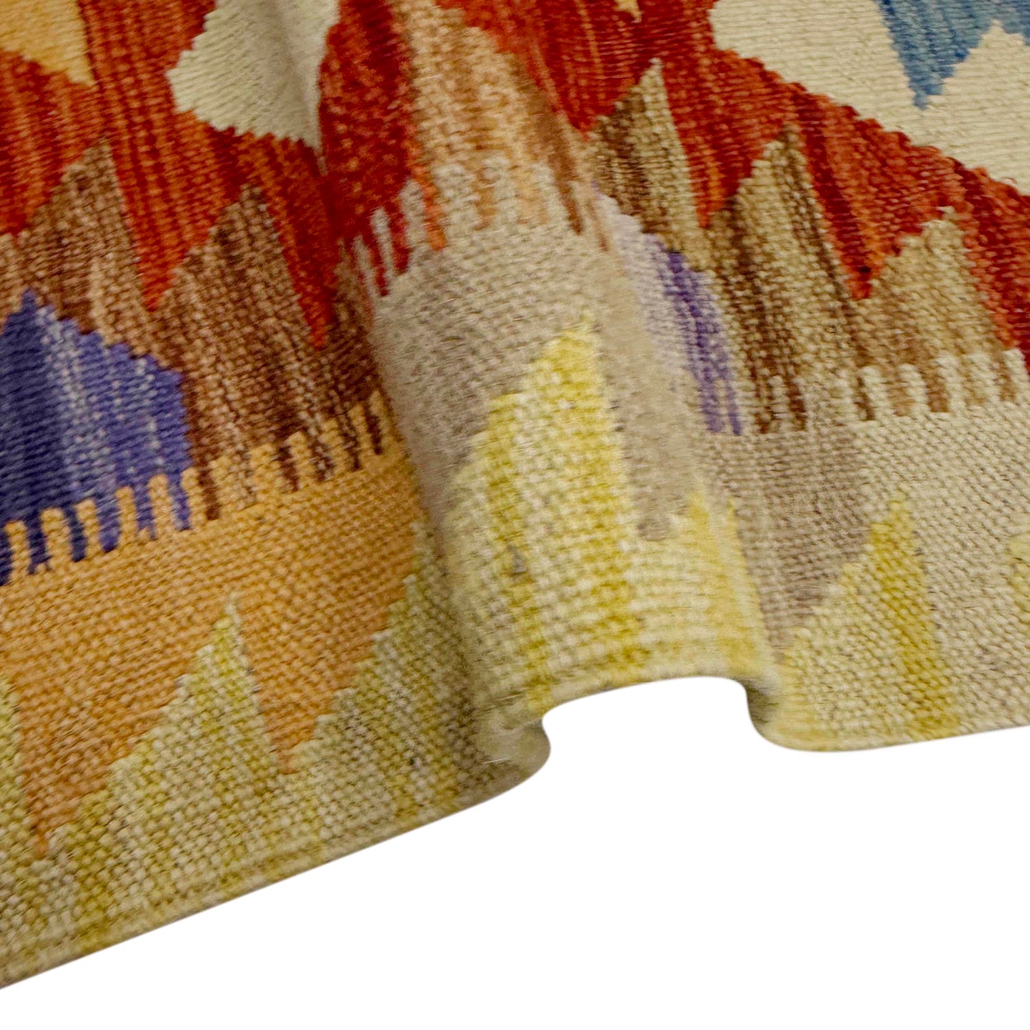 Handmade Turkish Design Wool Kilim 2' 8" x 4' 2" ft / 82 x 126 cm - No. R39003