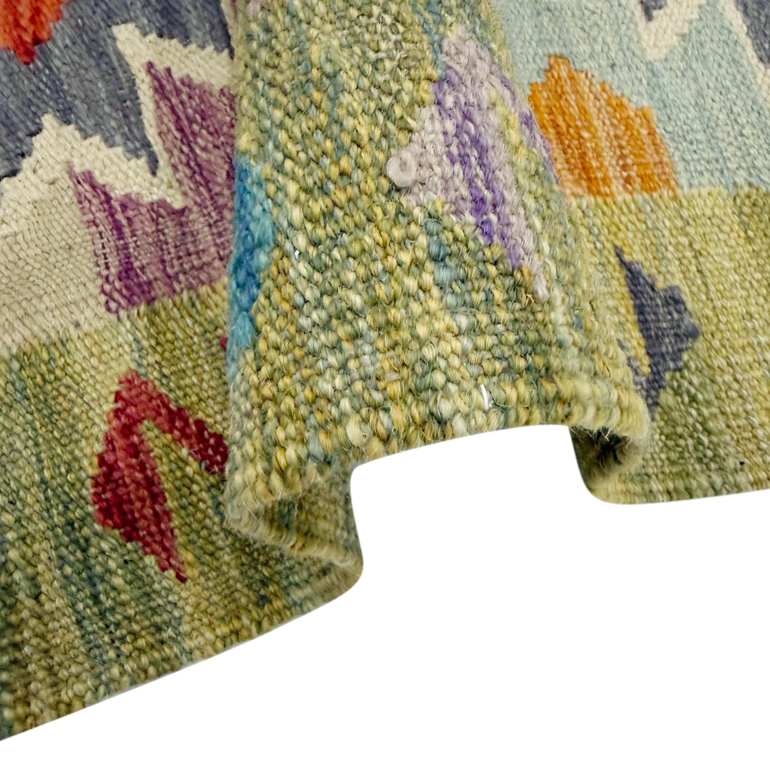 Handmade Afghan Vegetable Kilim 2' 6" x 4' 1" ft / 76 x 124 cm - No. R39017