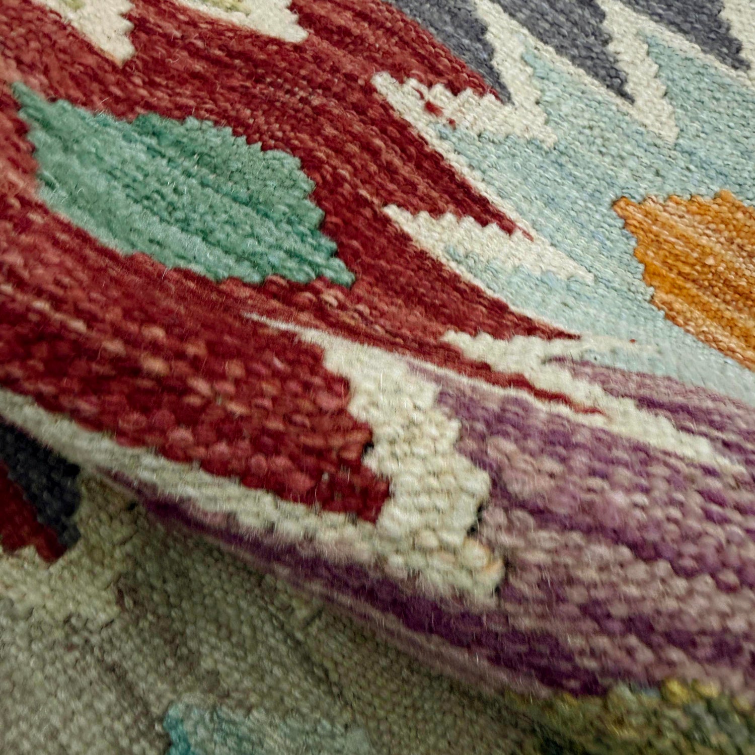 Handmade Afghan Vegetable Kilim 2' 6" x 4' 1" ft / 76 x 124 cm - No. R39017