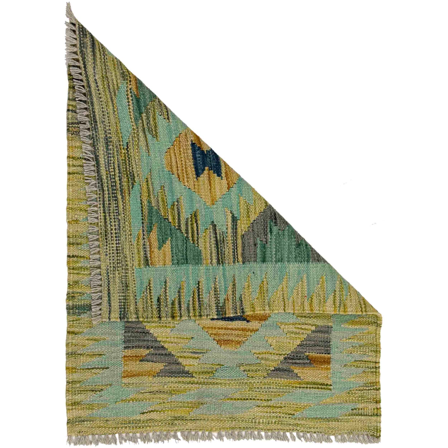 Hand Woven Wool Kelim 2' 0" x 2' 8" ft / 60 x 82 cm - No. R39020