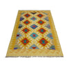 Hand Knotted Afghan Style Kilim 3' 3" x 4' 10" ft / 98 x 147 cm - No. R39024