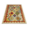 Hand Woven Wool Kelim 3' 5" x 5' 1" ft / 104 x 154 cm - No. R39025