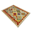 Hand Woven Wool Kelim 3' 5" x 5' 1" ft / 104 x 154 cm - No. R39025