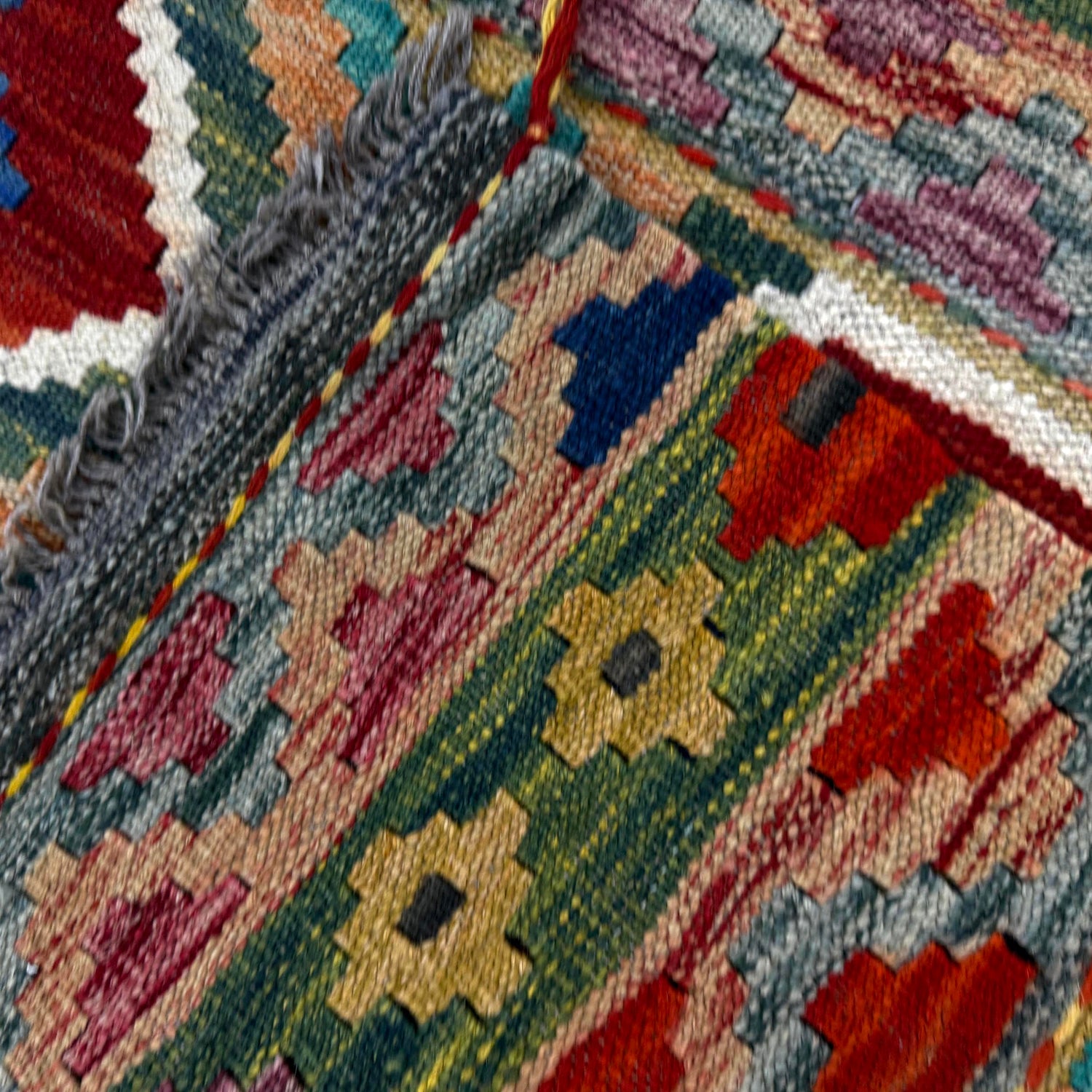Handmade Vegetable Kelim 3' 4" x 4' 10" ft / 102 x 148 cm - No. R39027
