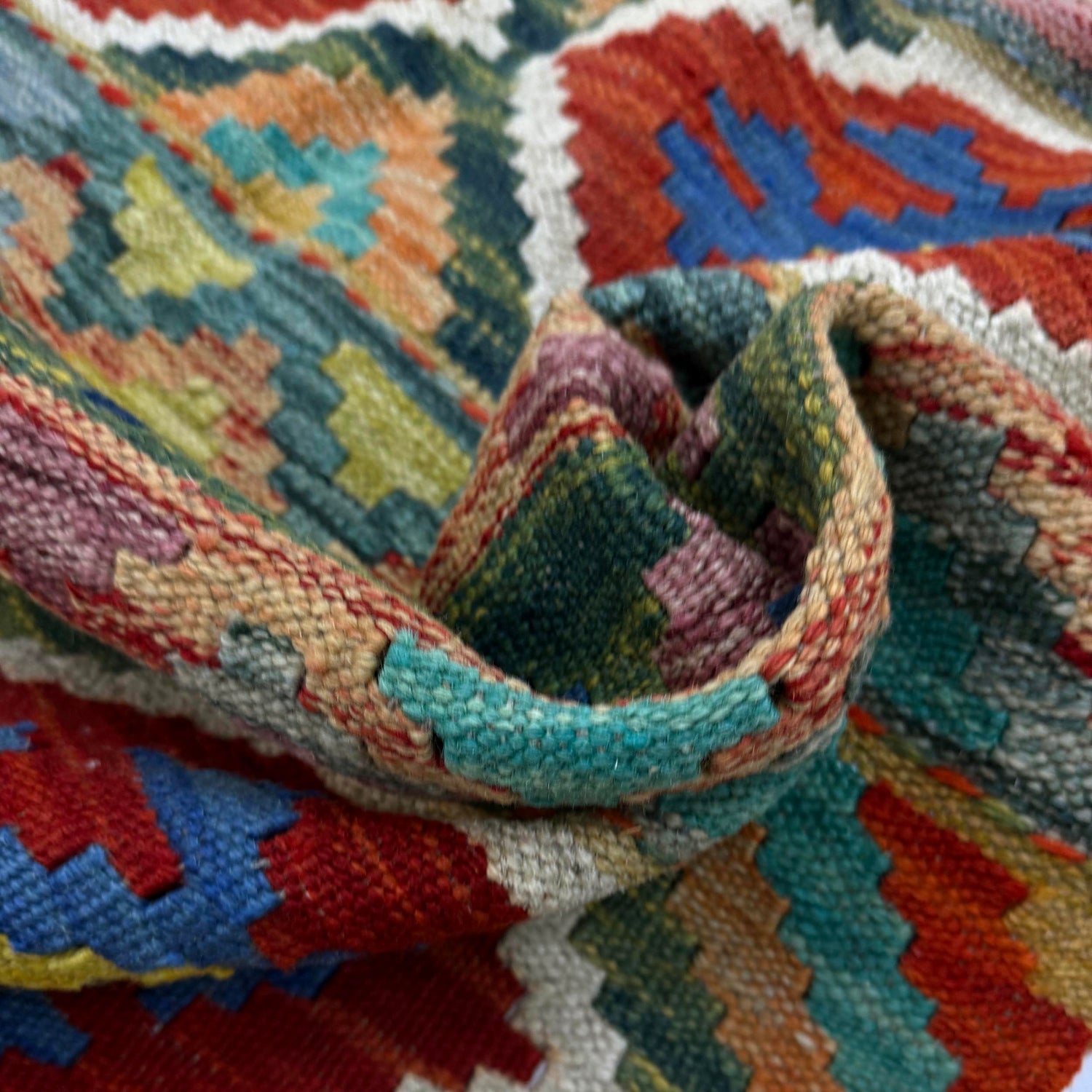 Handmade Vegetable Kelim 3' 4" x 4' 10" ft / 102 x 148 cm - No. R39027