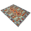 Hand Knotted Afghan Style Kilim 3' 9" x 5' 0" ft / 115 x 153 cm - No. R39033