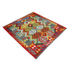 Multi Color ful Flat-Weave Wool Kilim 5' 1" x 6' 8" ft / 155 x 204 cm - No. R39035