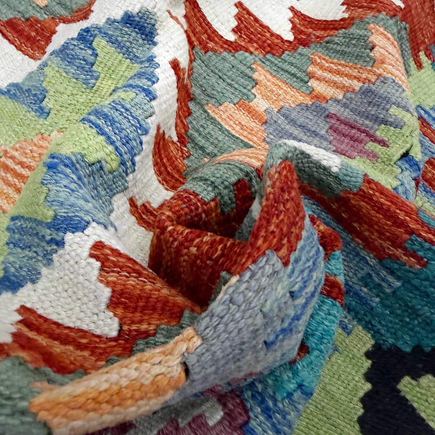 Hand Made Afghan Kilim 3' 1" x 5' 2" ft / 95 x 157 cm - No. R39038