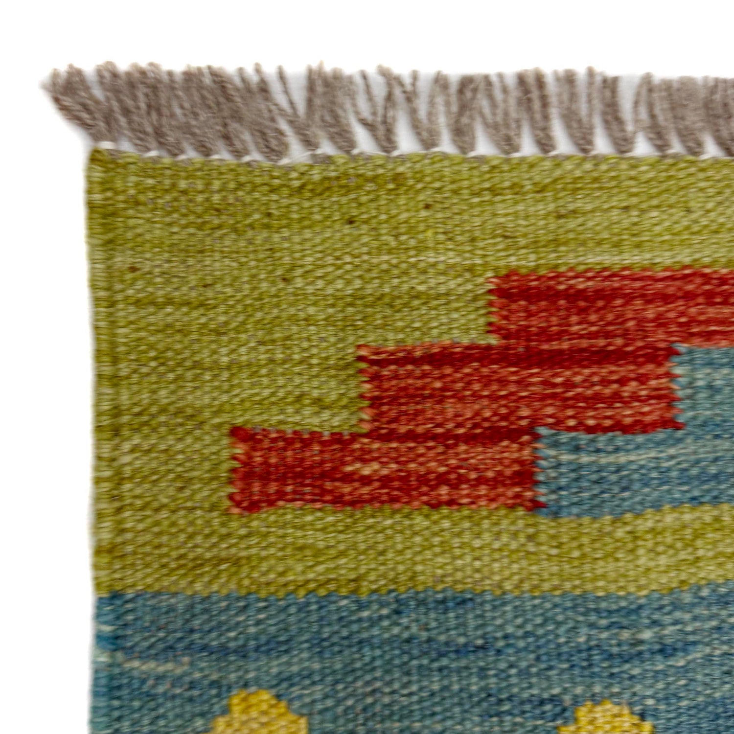 Hand Knotted Afghan Style Kilim 5' 2" x 6' 9" ft / 158 x 207 cm - No. R39046