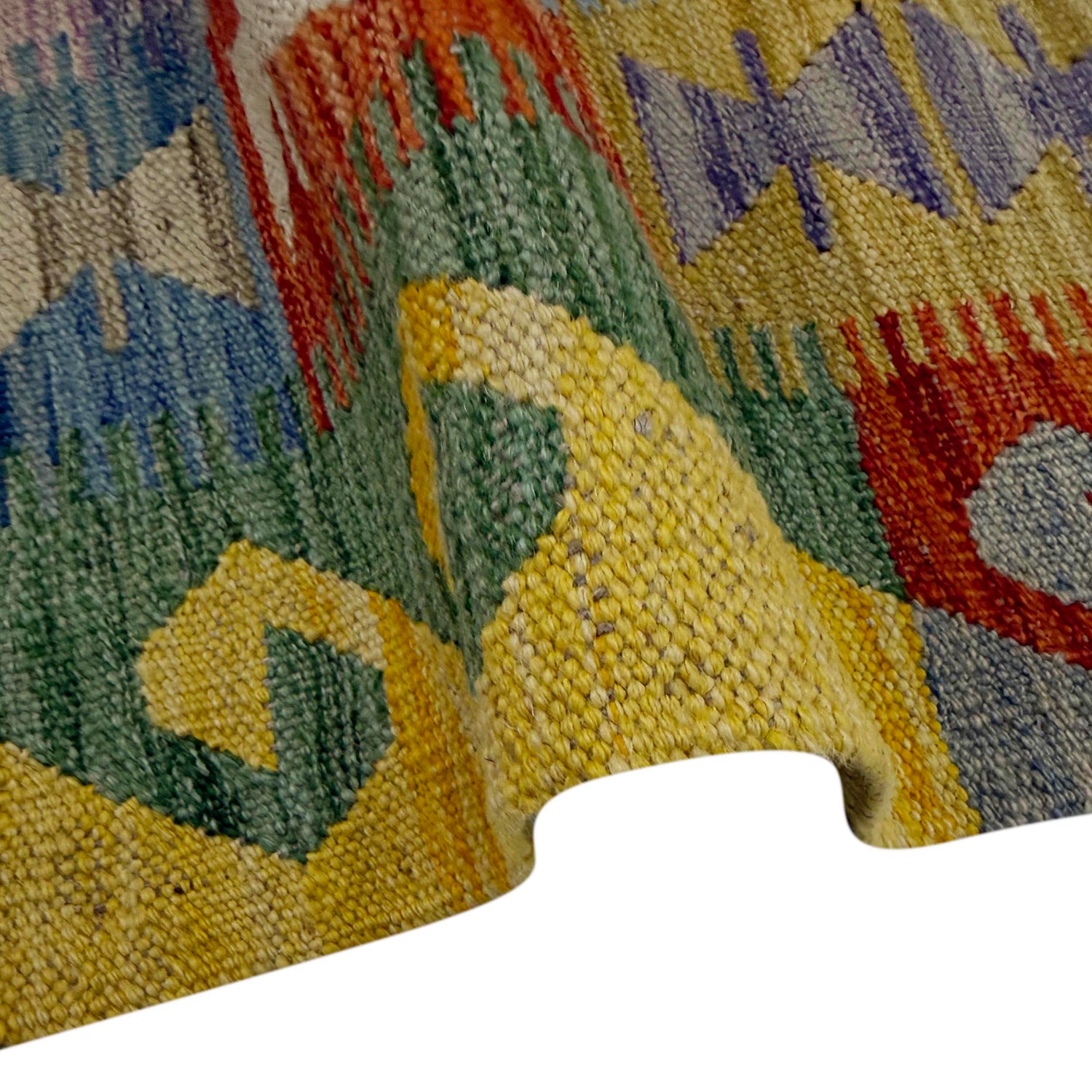 Hand Woven Wool Kelim 5' 11" x 8' 0" ft / 180 x 244 cm - No. R39049