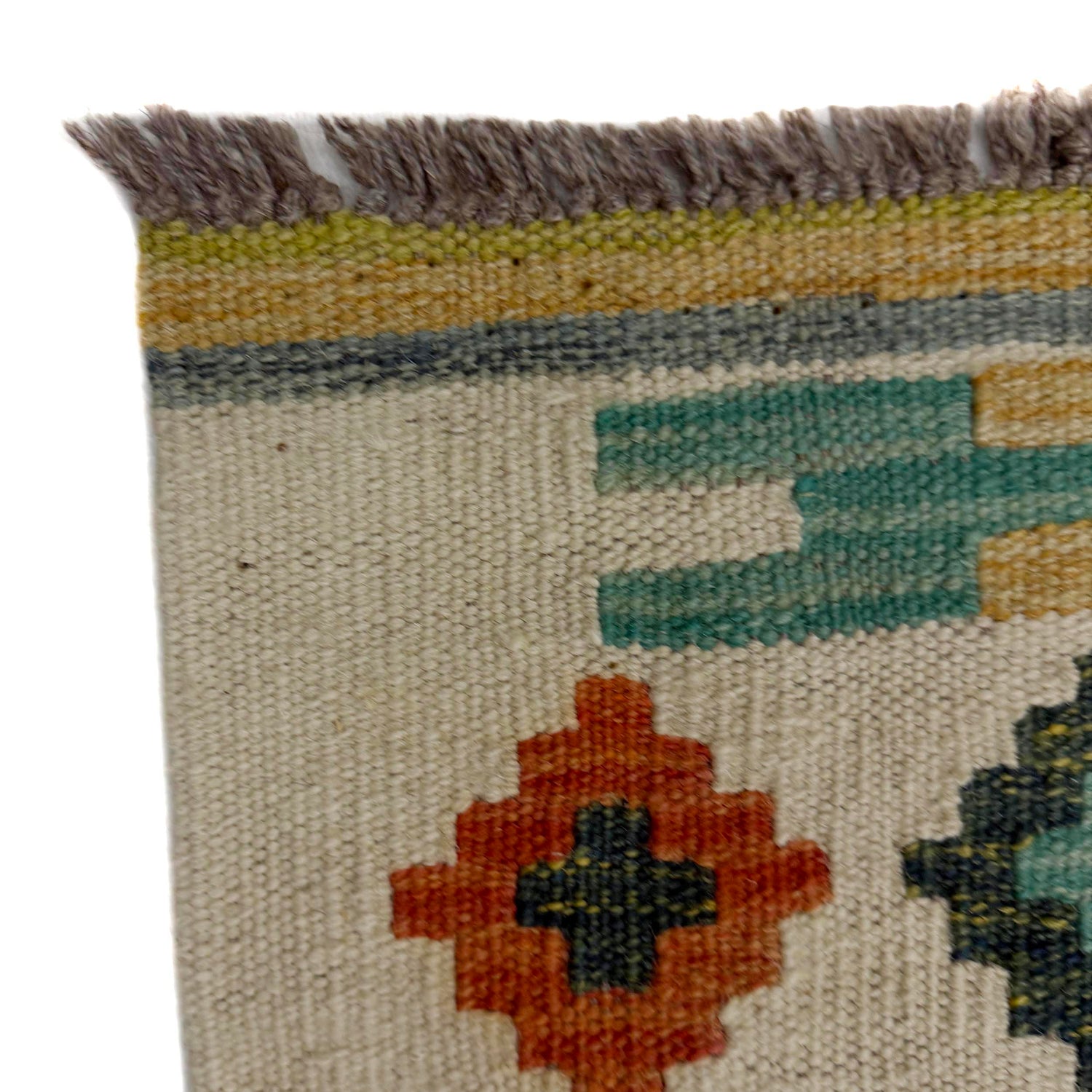 Handmade Turkish Design Wool Kilim 4' 11" x 6' 7" ft / 151 x 200 cm - No. R39050
