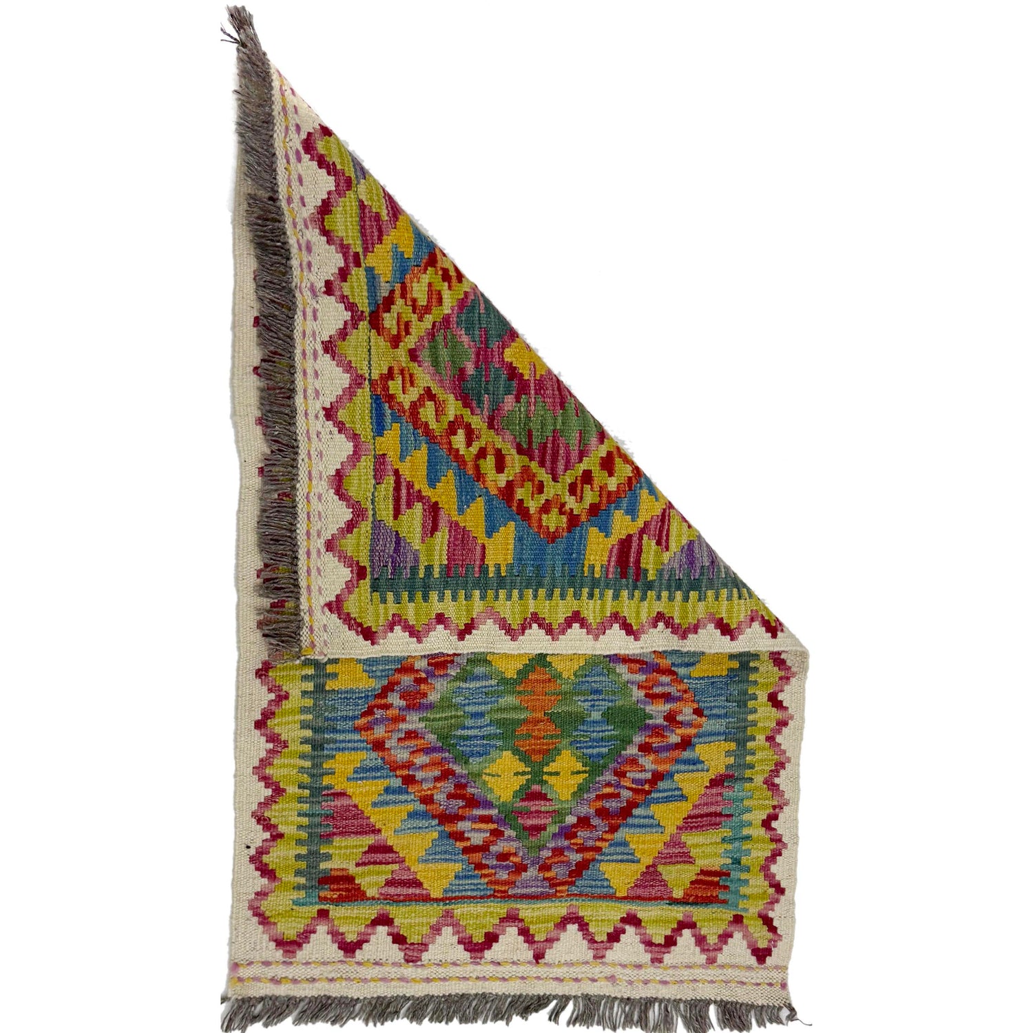 Handmade Vegetable Kilim 2' 0" x 3' 1" ft / 62 x 94 cm - No. R39055