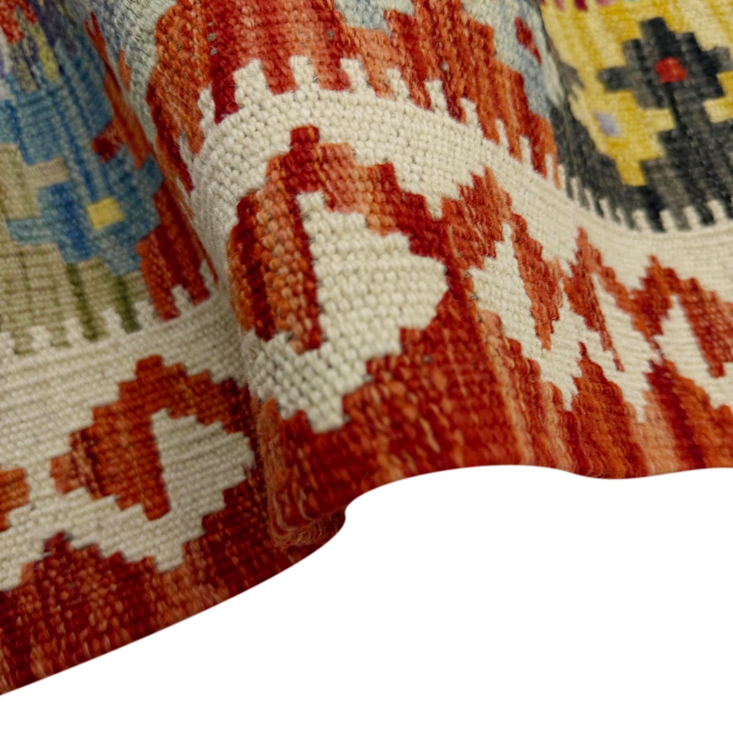 Handmade Turkish Design Wool Kilim 5' 11" x 8' 1" ft / 180 x 246 cm - No. R39062