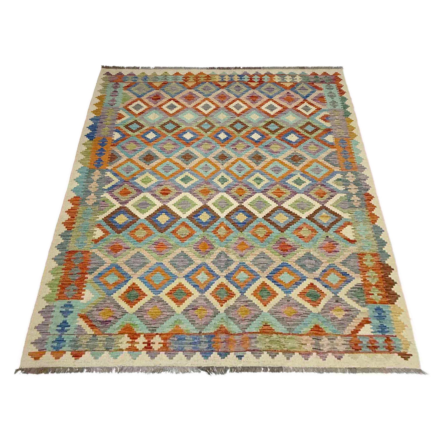 Medium Size Chobi Kilim 6' 0" x 8' 6" ft / 183 x 258 cm - No. R39063