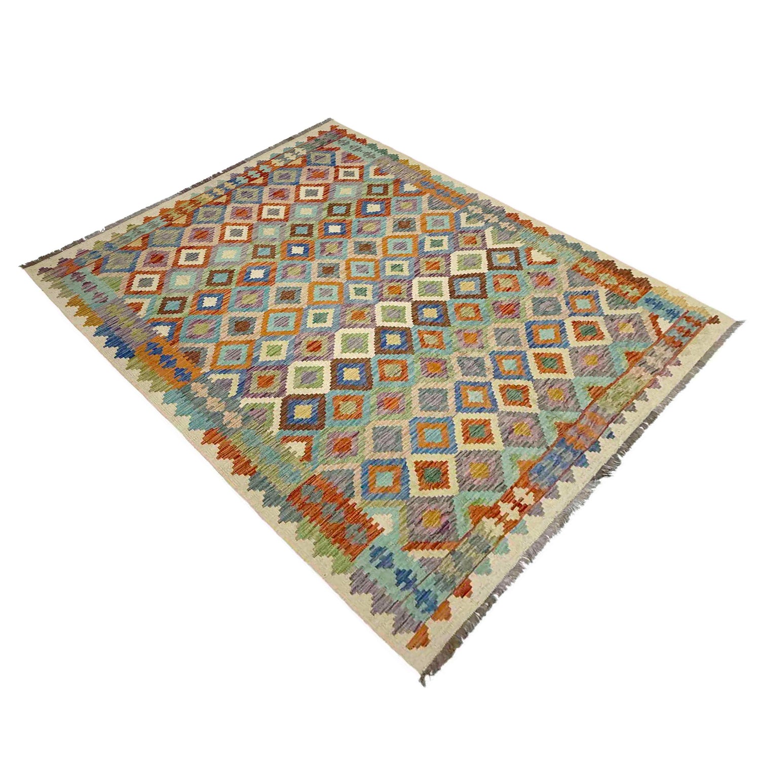 Medium Size Chobi Kilim 6' 0" x 8' 6" ft / 183 x 258 cm - No. R39063