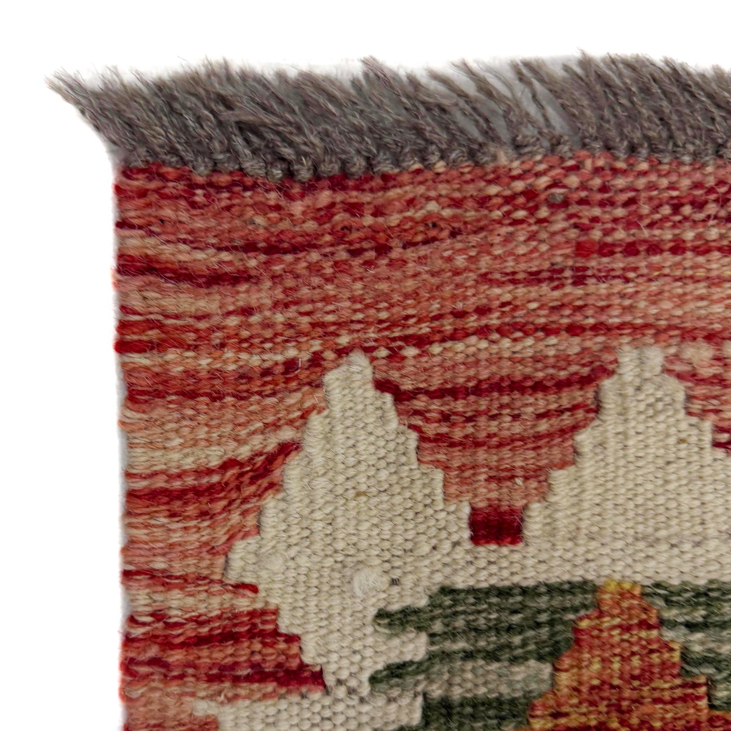 Handmade Afghan Vegetable Kilim 5' 1" x 7' 7" ft / 154 x 230 cm - No. R39065