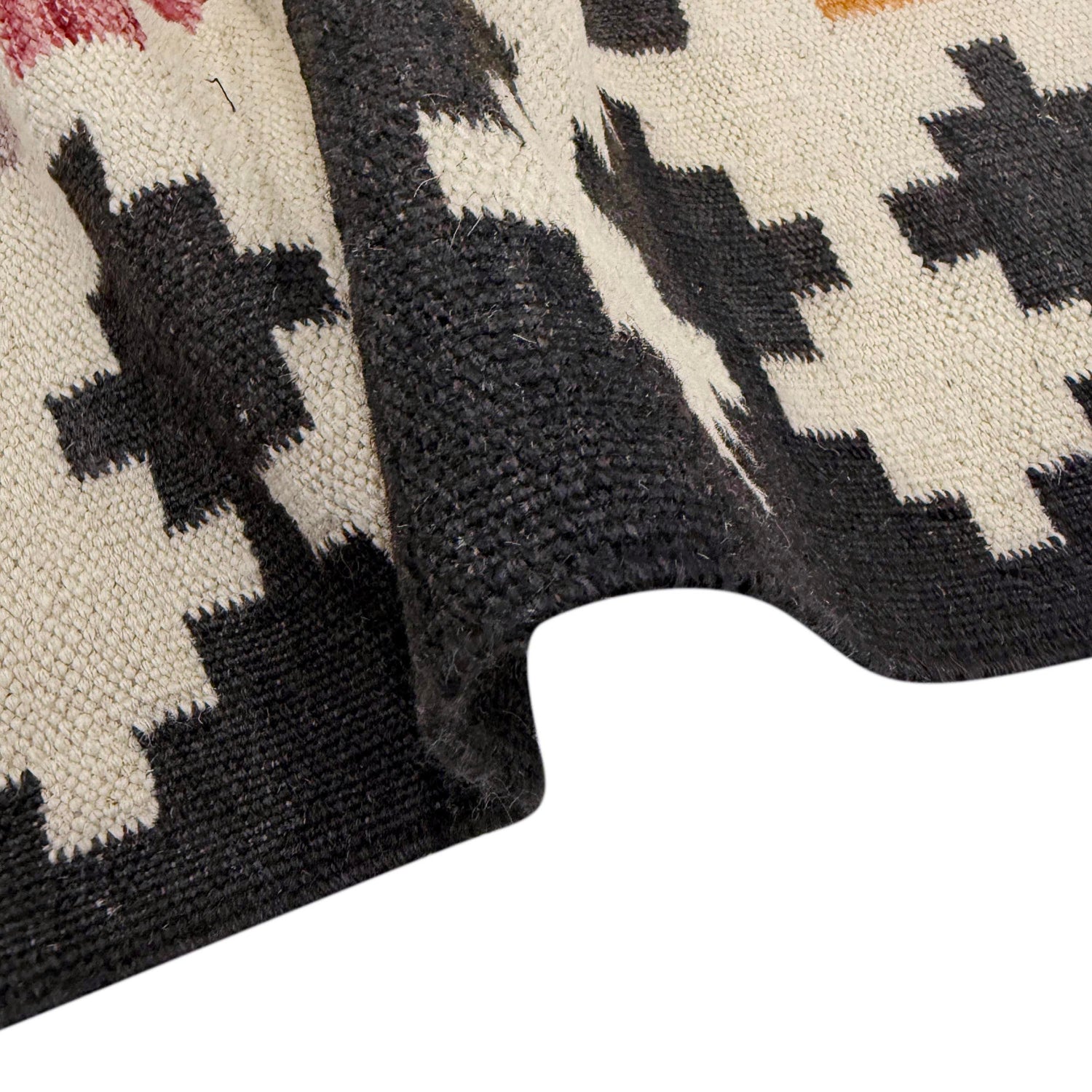 Hand Made Afghan Kilim 5' 7" x 7' 9" ft / 170 x 236 cm - No. R39066