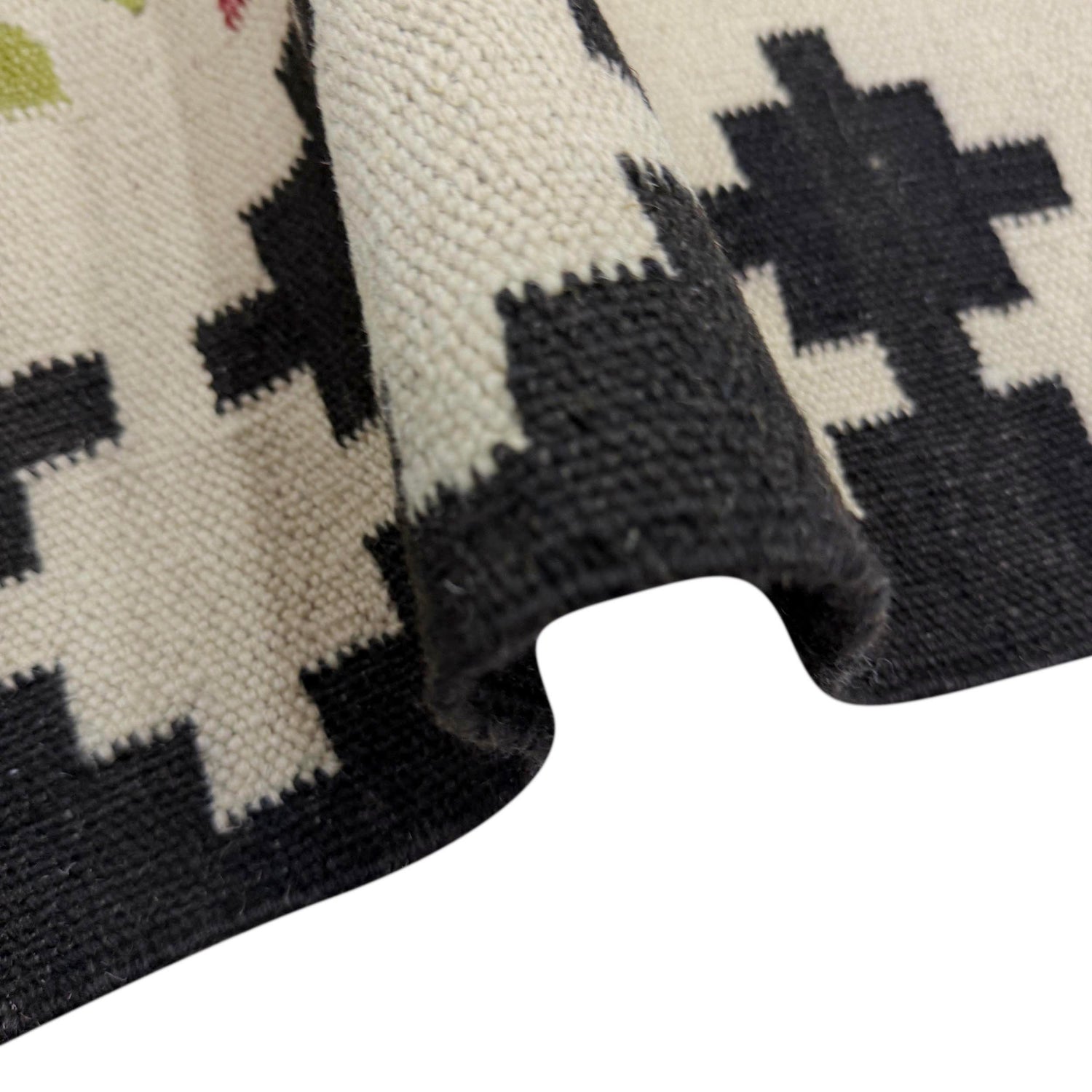Multi Color ful Flat-Weave Wool Kilim 5' 4" x 7' 10" ft / 162 x 240 cm - No. R39068