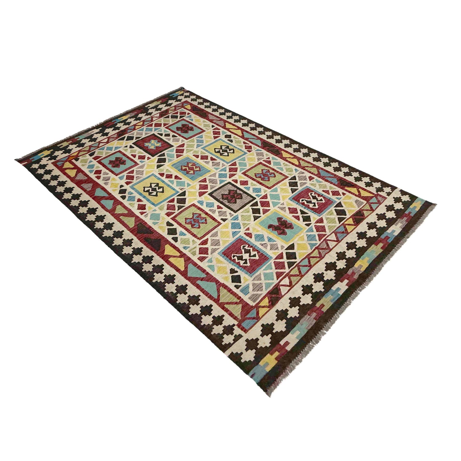Handmade Vegetable Kelim 5' 6" x 8' 10" ft / 167 x 270 cm - No. R39070