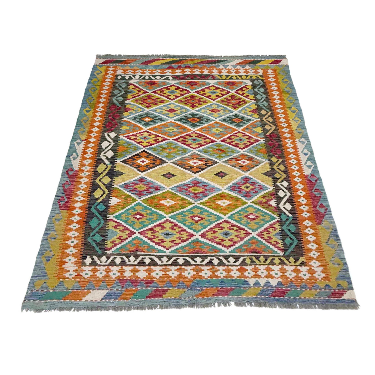 Handmade Vegetable Kelim 5' 4" x 7' 8" ft / 162 x 234 cm - No. R39071
